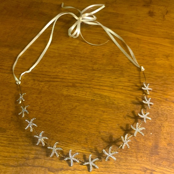 Bienvenu Girl’s Gold Crystal Starfish Crown/Headband - Picture 2 of 3
